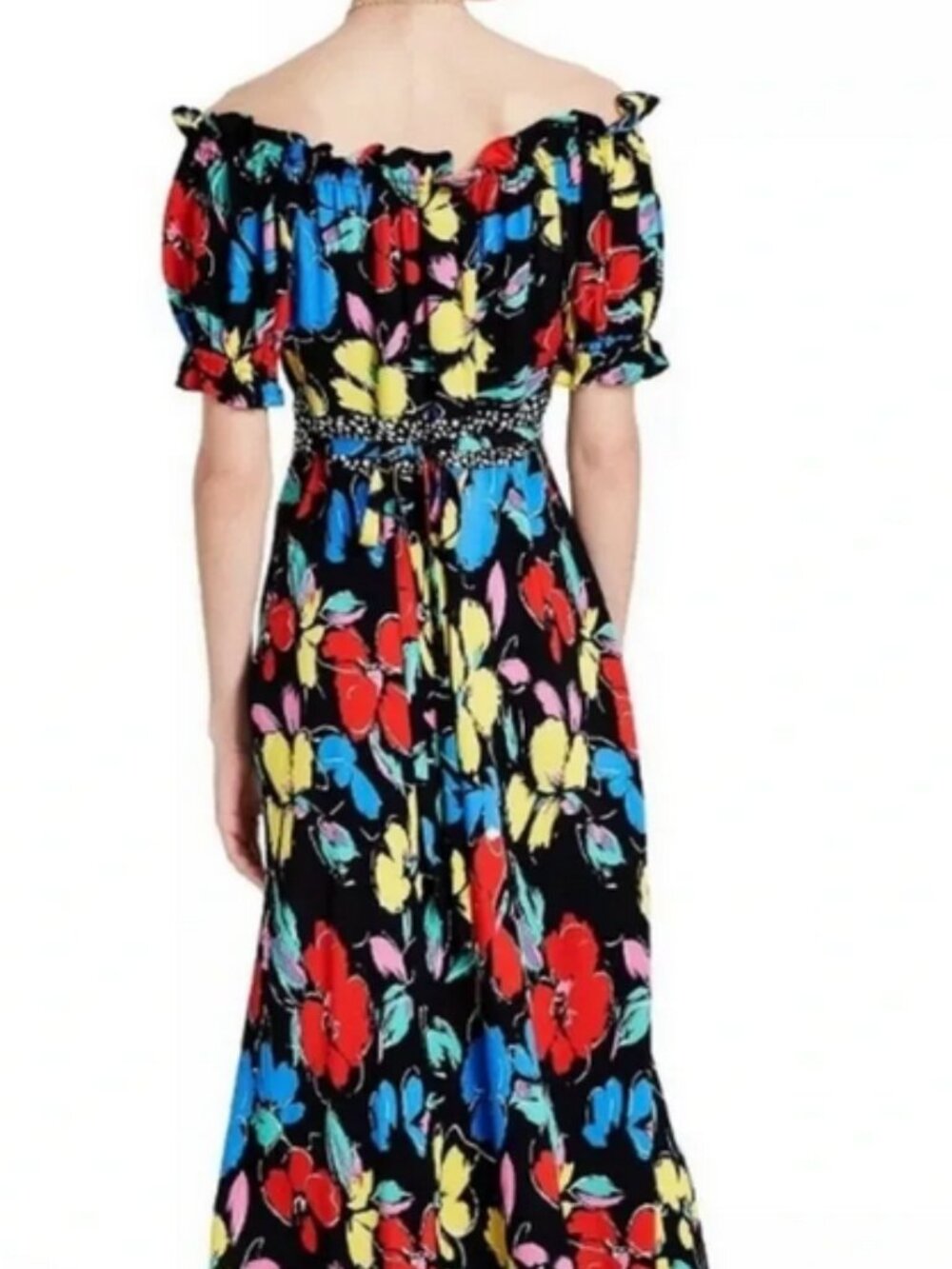 RIXO X Target  Floral off shoulder Puff Sleeve - Picture 2 of 2